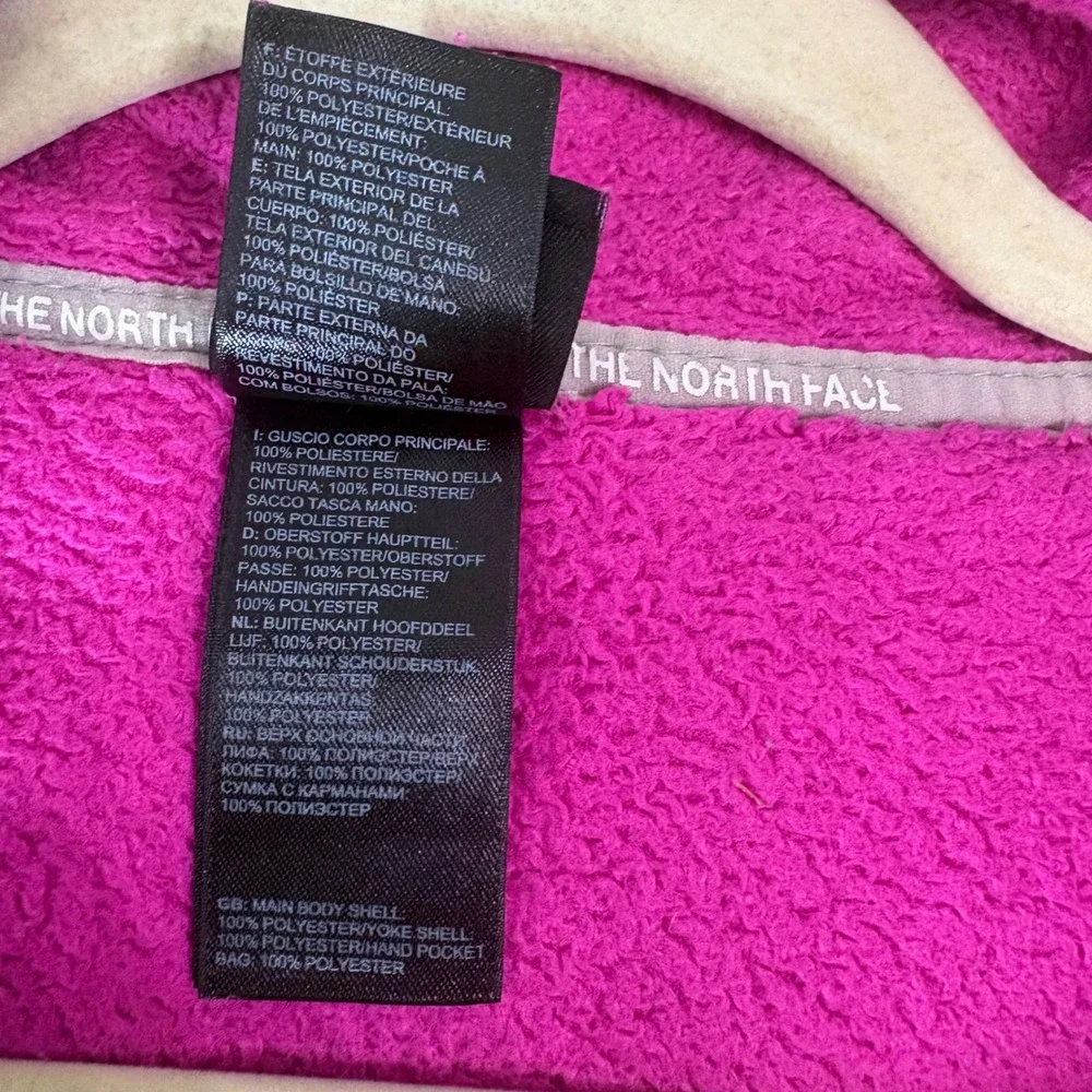 The North‎ Face Fleece Jacket Girls Size Large Pink Oso Hoodie Full Zip Hooded